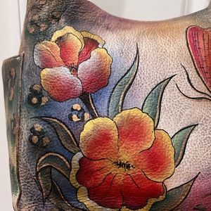 Anuschka vintage hand painted shoulder bag